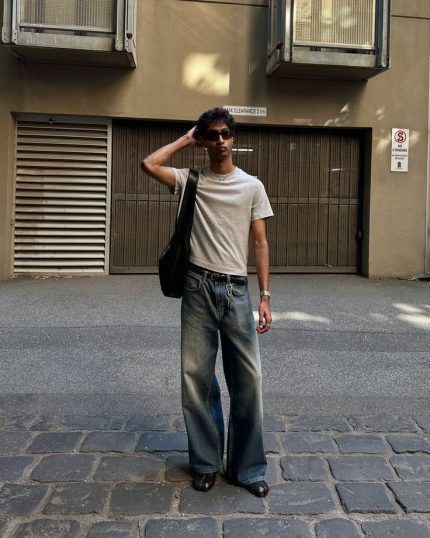 Vintage Green Wash baggy pants man flexmode 2026