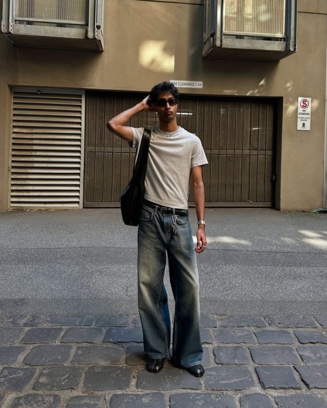 Vintage Green Wash baggy pants man flexmode 2026